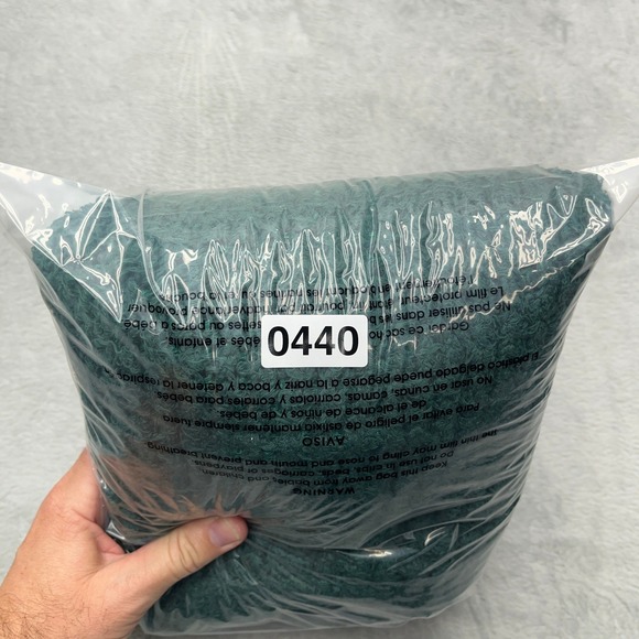 Free People Mock Neck Fuzzy Knit Heavy Cropped Sweater Teal Green Bell Sleeve XS - Picture 9 of 9